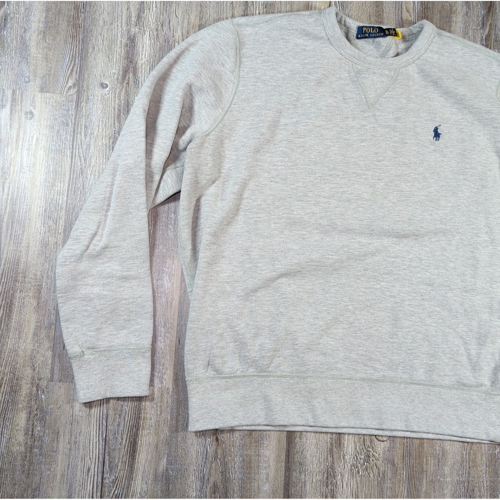 Polo Ralph Lauren Sweatshirt RL Fleece Men's Sz XL Sweater Andover Grey Comfort - Picture 2 of 10